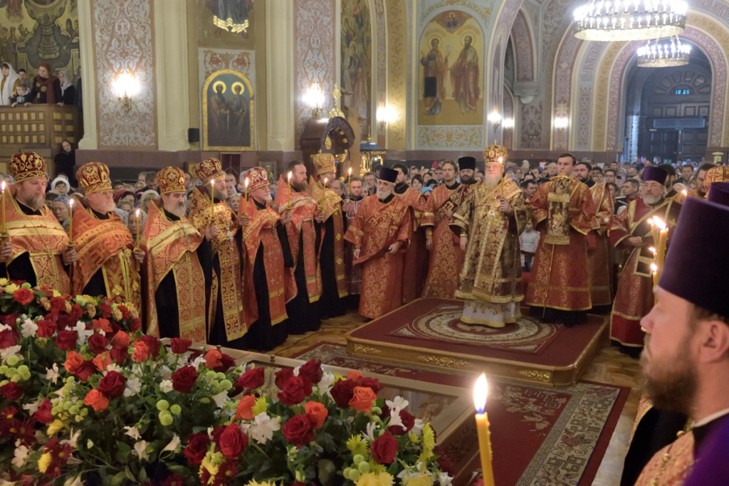 Во время торжественного всещного бдения в Екатерининском кафедральном соборе г. Краснодара